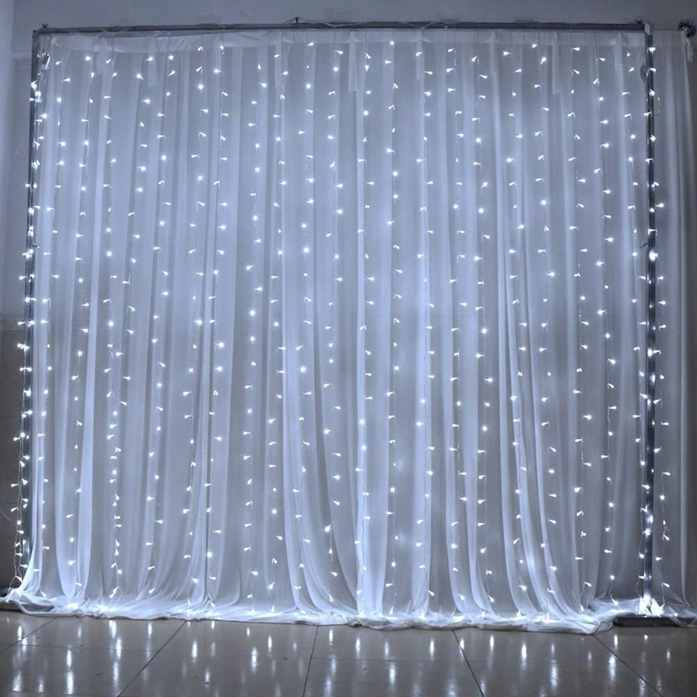 Perdea luminoasă LED, 3 × 1 m, alb rece – imagine 2