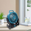 Ventilator portabil de camping, cu 2 acumulatori de 48W, conceput pentru utilizare în aer liber, cu acumulatori, trei trepte de viteză, verde/negru