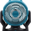 Ventilator portabil de camping, cu 2 acumulatori de 48W, conceput pentru utilizare în aer liber, cu acumulatori, trei trepte de viteză, verde/negru
