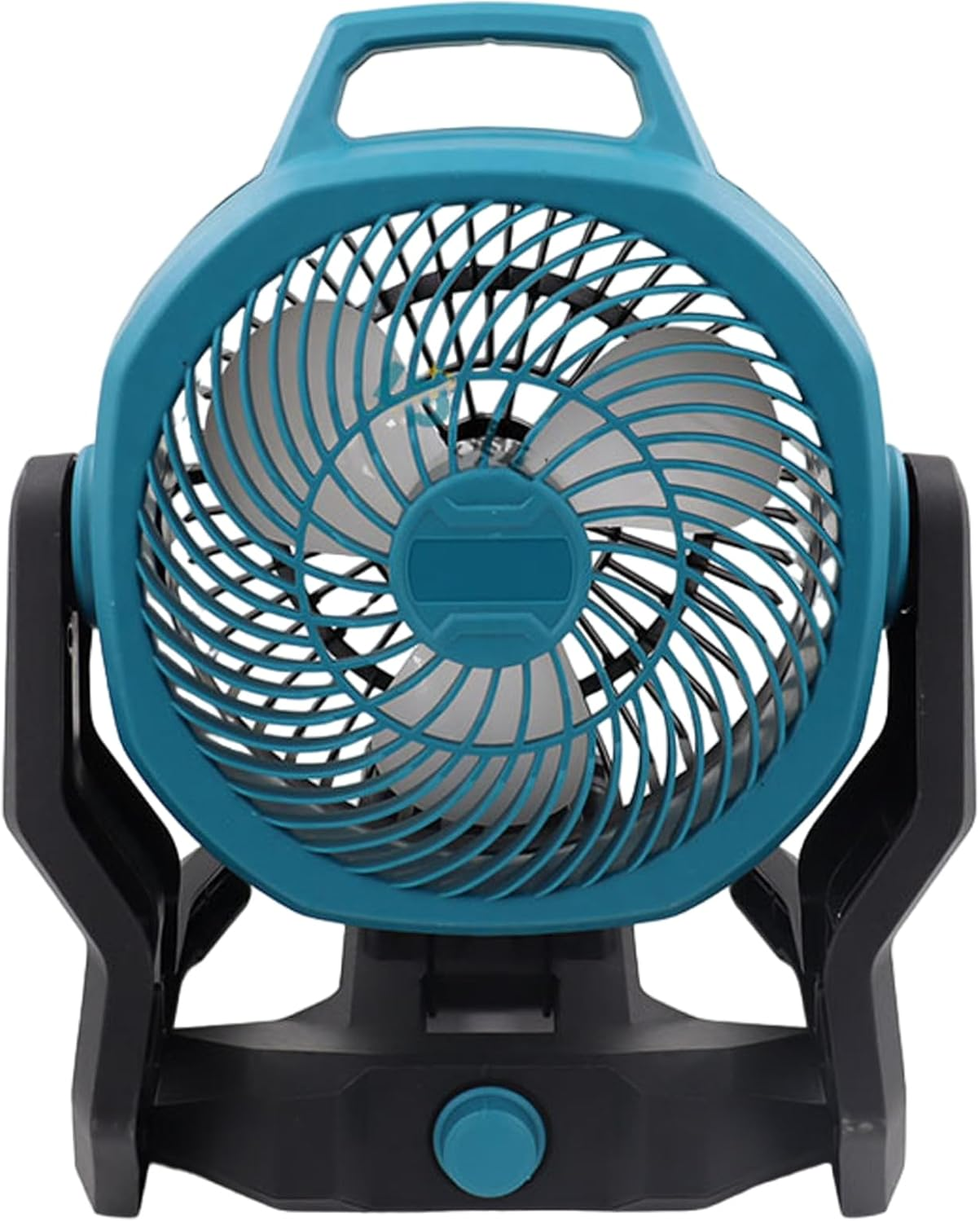 Ventilator portabil de camping, cu 2 acumulatori de 48W, conceput pentru utilizare în aer liber, cu acumulatori, trei trepte de viteză, verde/negru
