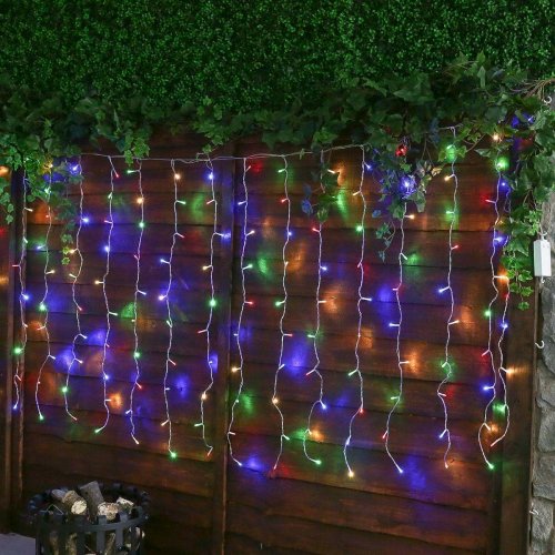 Perdea luminoasă LED, 3 × 1 m, multicoloră – imagine 1