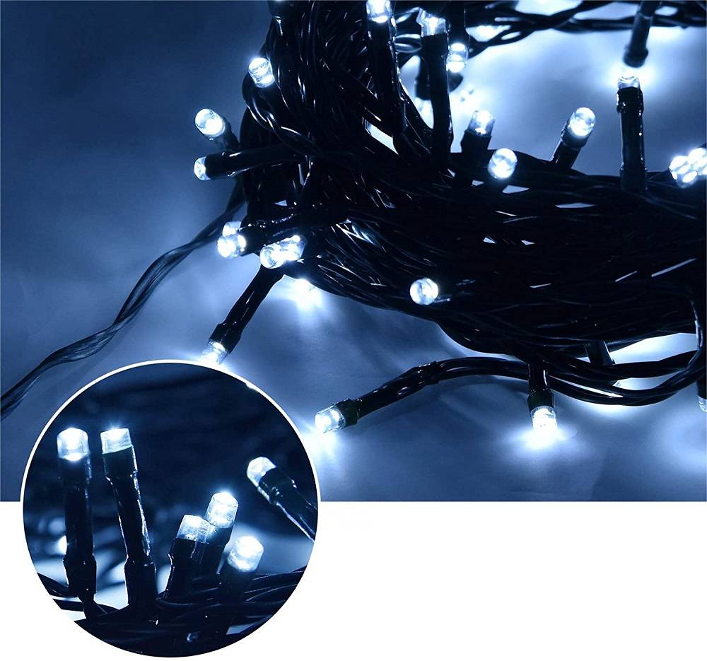 Instalație luminoasă LED tip șir, 500 LED-uri, 50 m, alb rece – imagine 1