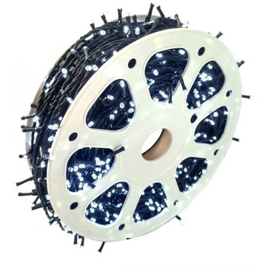 Instalație luminoasă LED tip șir V5, 500 LED-uri, 50 m, alb rece – imagine 2