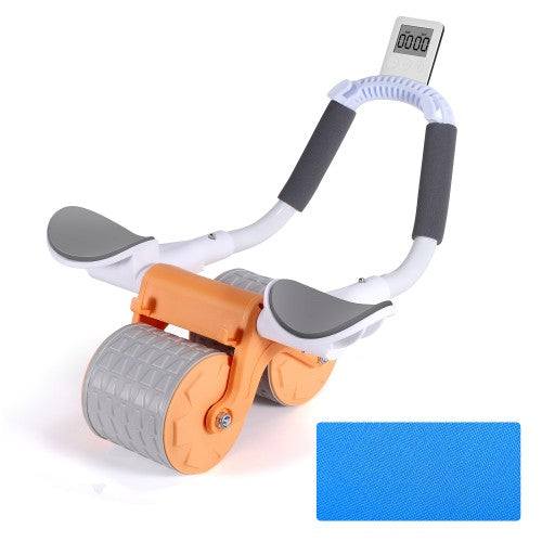 Roată pentru abdomen cu revenire automată, suport pentru coate și telefon – imagine 1