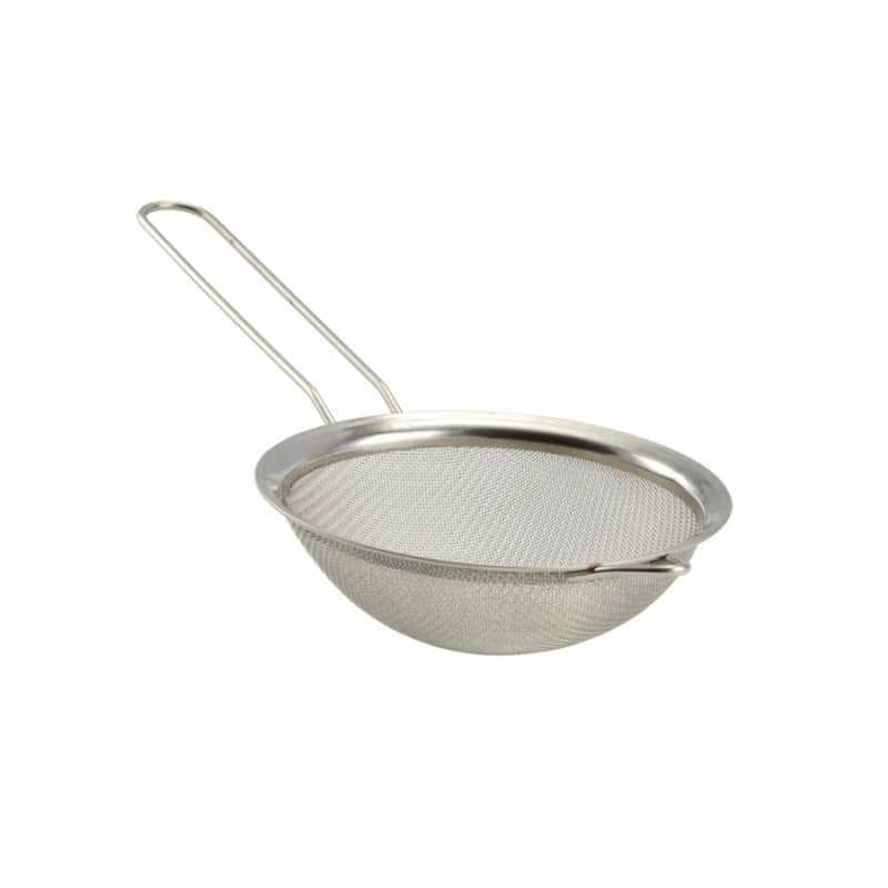 Sita bucatarie inox, diametru 14 cm, plasa fina pentru strecurare usoara