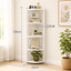 Raft organizator decorativ cu 5 etaje, pentru living, baie sau dormitor, dimensiuni 120x23cm, alb