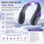 Ventilator de Gât Hands-Free cu Display LED, 3 Viteze, USB-C, Autonomie 8 Ore, Silențios, Gri-Mov