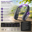 Ventilator de Gât Hands-Free cu Display LED, 3 Viteze, USB-C, Autonomie 8 Ore, Silențios, Gri-Mov