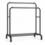 Suport dublu pentru haine Drying Rack, cu poliță și roți, 145 × 96 × 46 cm – imagine 2