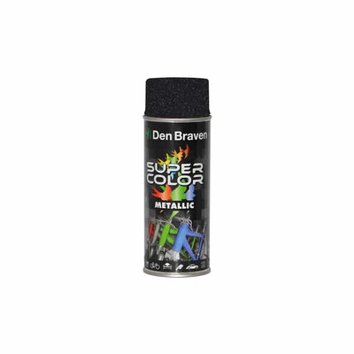 Spray vopsea negru cu finisaj metalic 400ml, acoperire uniforma si uscare rapida