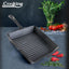 Tigaie grill fonta cu maner 25x4.7 cm, negru, pentru gatit uniform