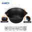 Ceaun fonta pura 30L, 54x23 cm, negru, pentru gatit in aer liber