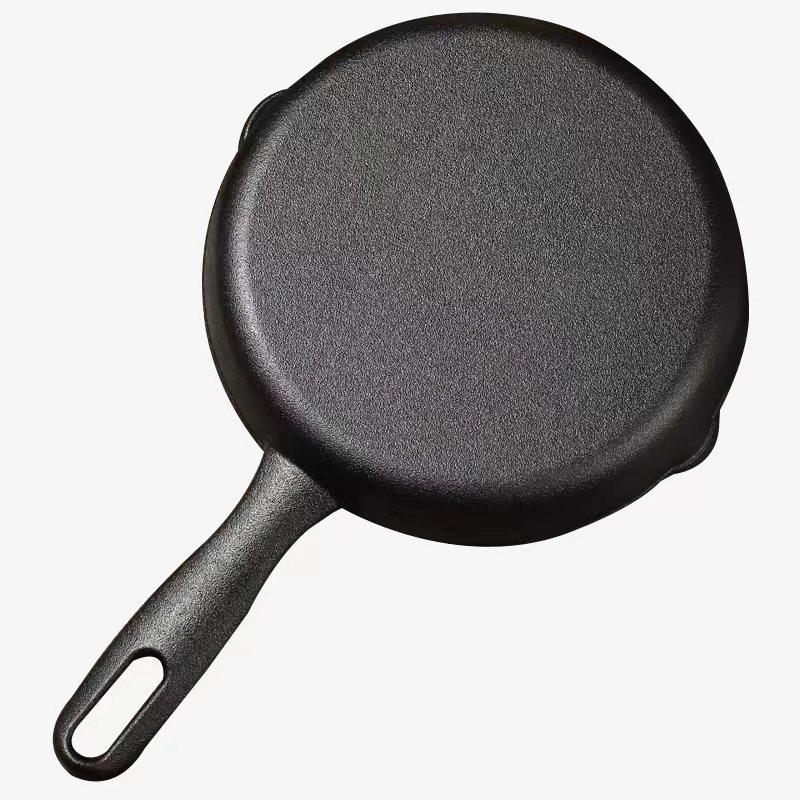 Tigaie fonta pura, 24x4.5 cm, neagra, rezistenta si cu distributie uniforma a caldurii