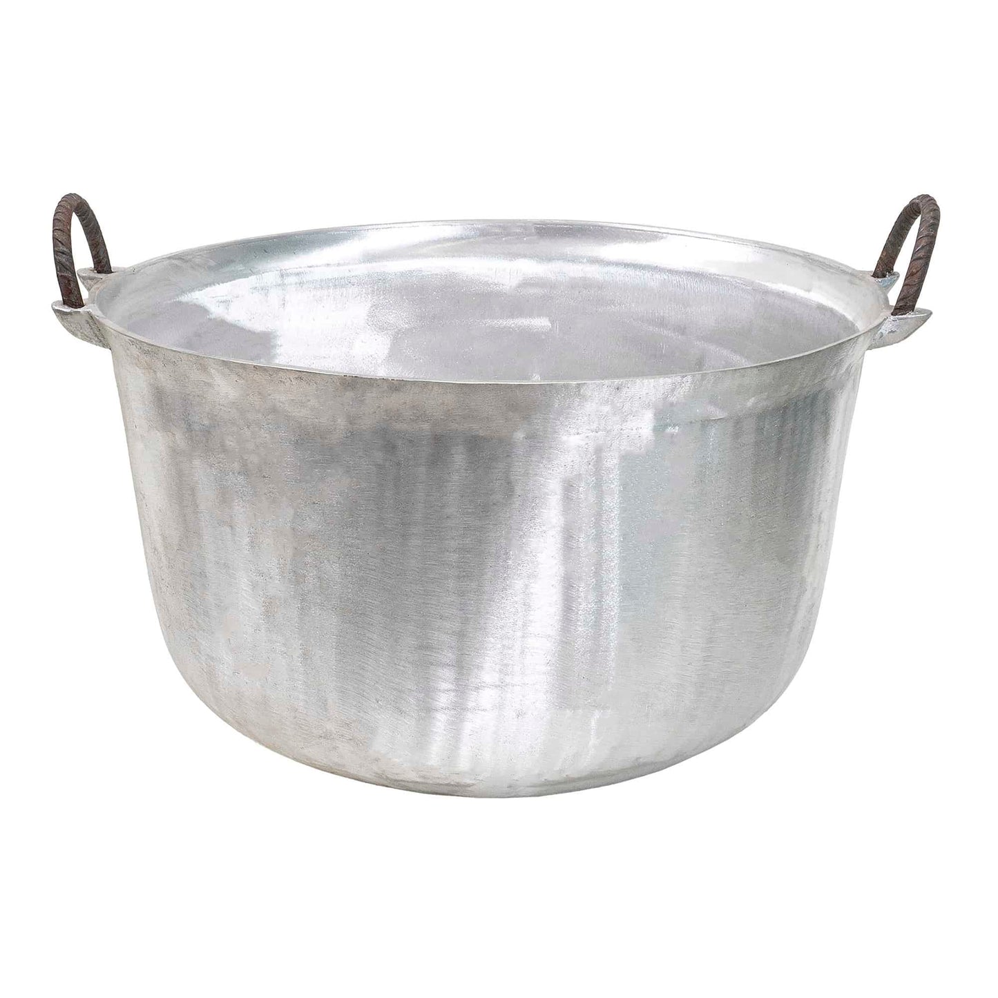 Ceaun aluminiu alimentar 60L cu fund rotund si manere
