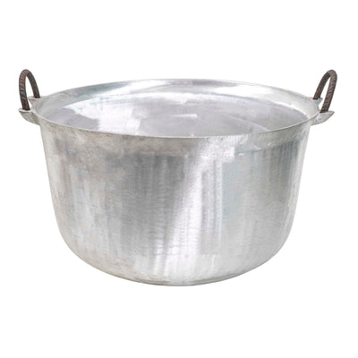 Ceaun aluminiu alimentar 60L cu fund rotund si manere
