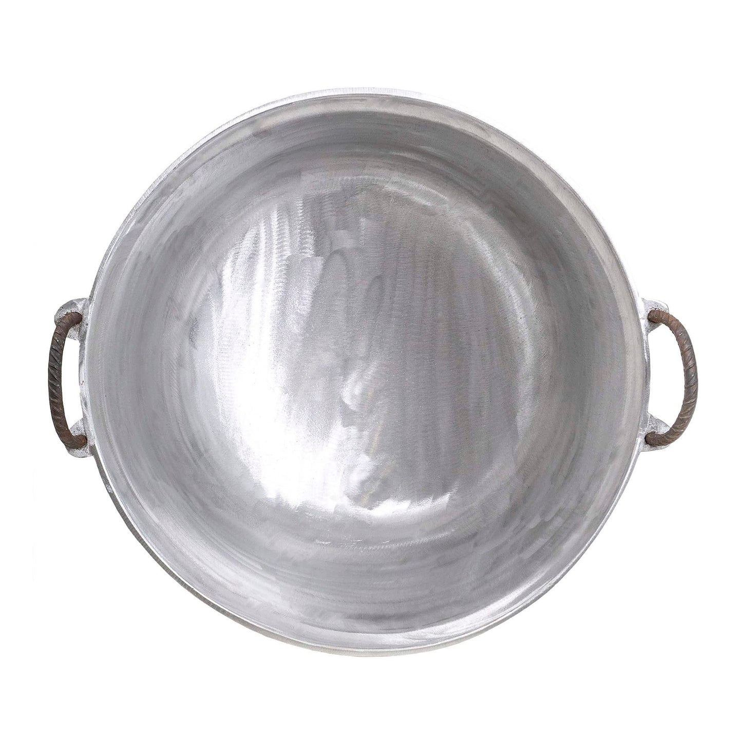 Ceaun aluminiu alimentar 60L cu fund rotund si manere