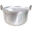 Ceaun tuci aluminiu alimentar 70L cu fund rotund si manere