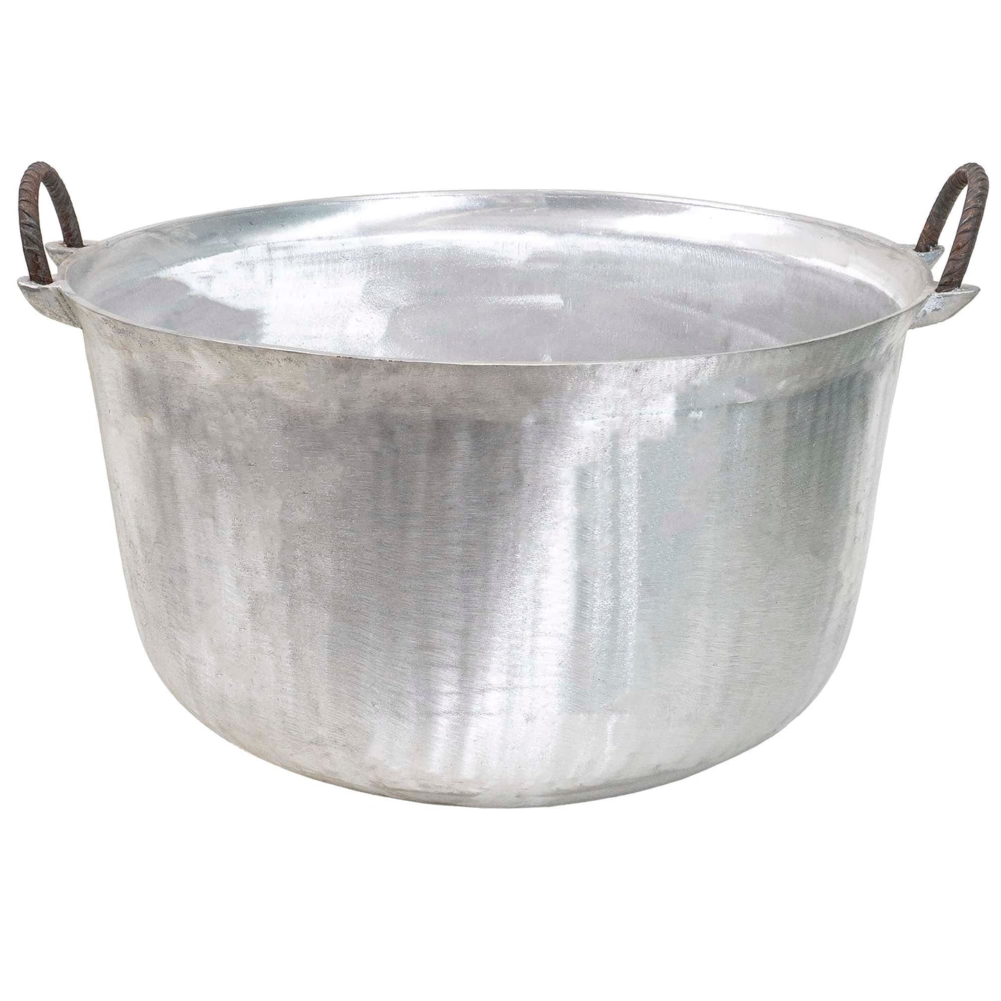 Ceaun tuci aluminiu alimentar 70L cu fund rotund si manere
