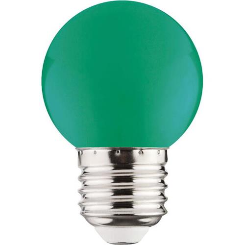 Bec LED 1W E27, lumina verde, 220-250V pentru iluminat decorativ