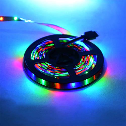 Banda LED RGB 5 m, IP65, 12V, iluminare colorata pentru interior si exterior