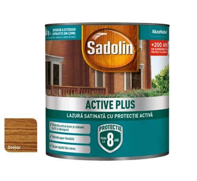 Lazura satinata pe baza de apa 2.5 L, nuanta Stejar, pentru lemn exterior
