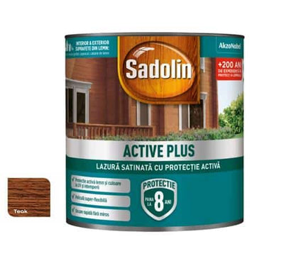 Lazura satinata pe baza de apa, 2.5 L, nuanta Teak pentru lemn exterior
