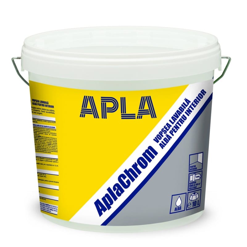 Vopsea lavabila interior alb intens, 10 L, finisaj mat, usor de aplicat