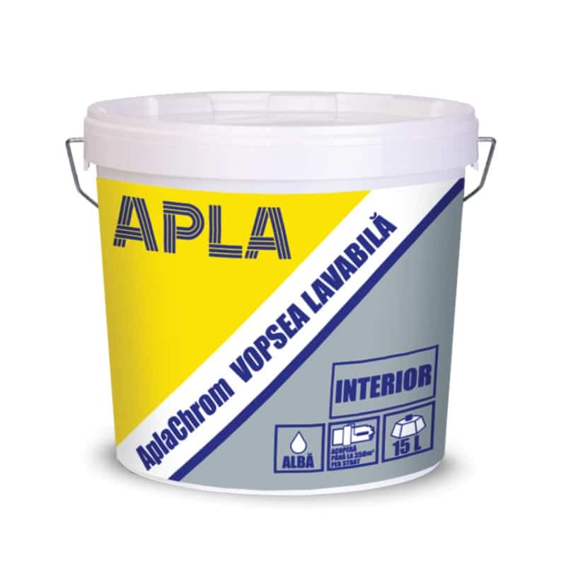 Vopsea lavabilă interior 15 L, APLA CHROM, alb / EXT5738003