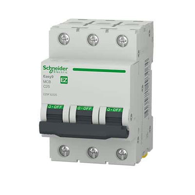 Intrerupator automat 3P 25A curba C 4.5kA alb pentru instalatii trifazate