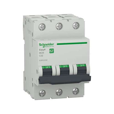 Intrerupator automat tripolar 32A curba C, 4500A, alb, montaj pe sina DIN