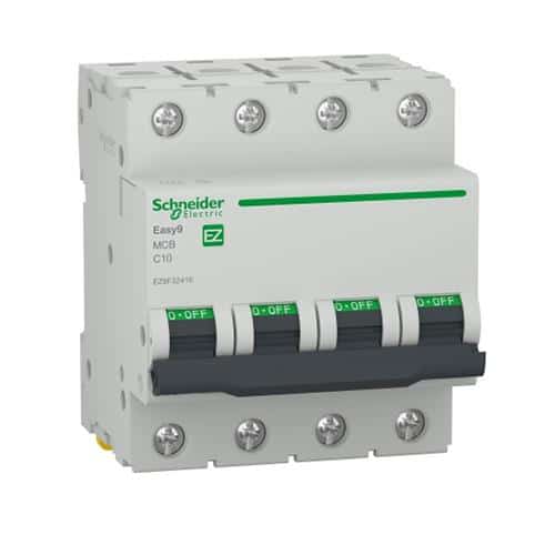 Intrerupator automat 4P 10A curba C 4500A pentru instalatii trifazate, alb