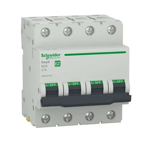 Intrerupator automat 4P 16A curba C, 4500A, alb, protectie circuite trifazate