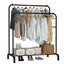 Suport dublu pentru haine Drying Rack, cu poliță și roți, 145 × 96 × 46 cm – imagine 3