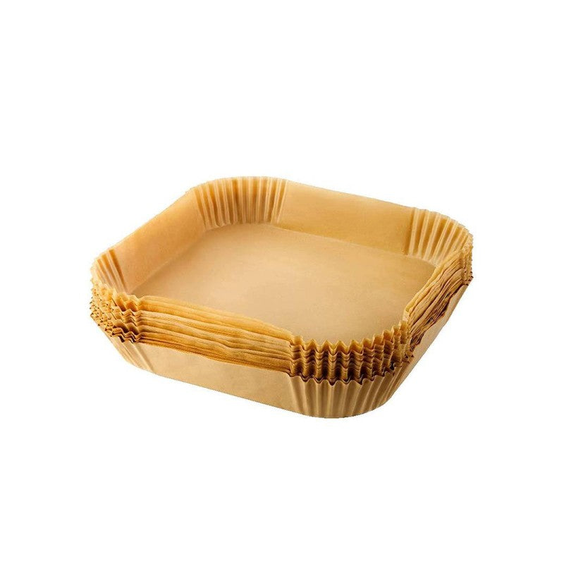 Hartie copt airfryer 20x20x4.5 cm, set 50 bucati, margini inaltate, rezistenta la temperaturi