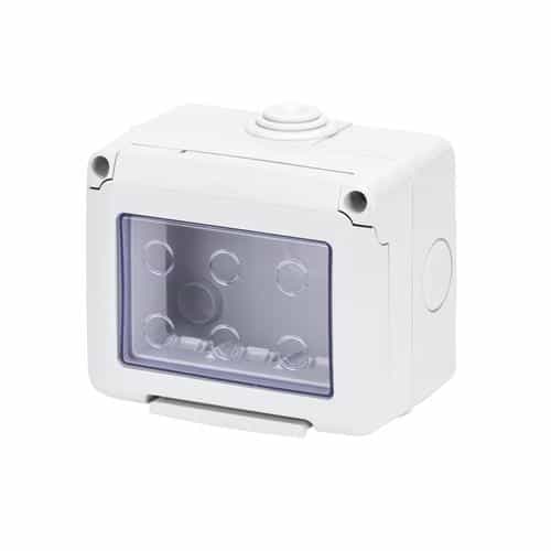 Cutie aparenta 3 posturi cu IP55, rezistenta la praf si umiditate, montaj rapid