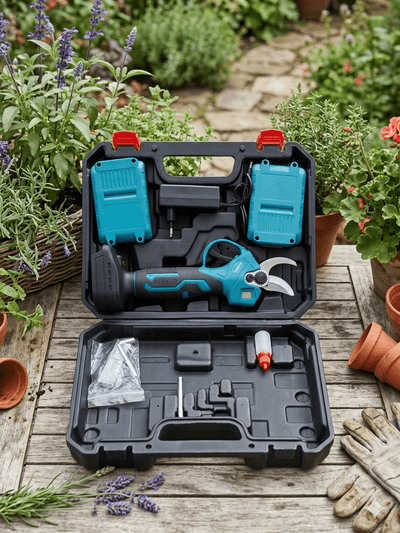 Foarfeca electrica pentru pomi cu 2 acumulatori Lithium-Ion 48V, ergonomica
