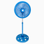 Ventilator cu piedestal de 18 inci, pentru uz casnic sau comercial, motor puternic, bază rotundă stabilă, 3 setări de viteză și un design reglabil pe înălțime, albastru