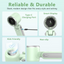 Ventilator portabil din plastic cu baterii USB, cu motor electric, pliabil, fără elici, cu 5 trepte de viteza, verde