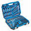 Trusa chei tubulare, 222 piese, clichet 1/4", 3/8" si 1/2", otel aliat CrV
