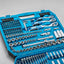 Trusa chei tubulare, 222 piese, clichet 1/4", 3/8" si 1/2", otel aliat CrV
