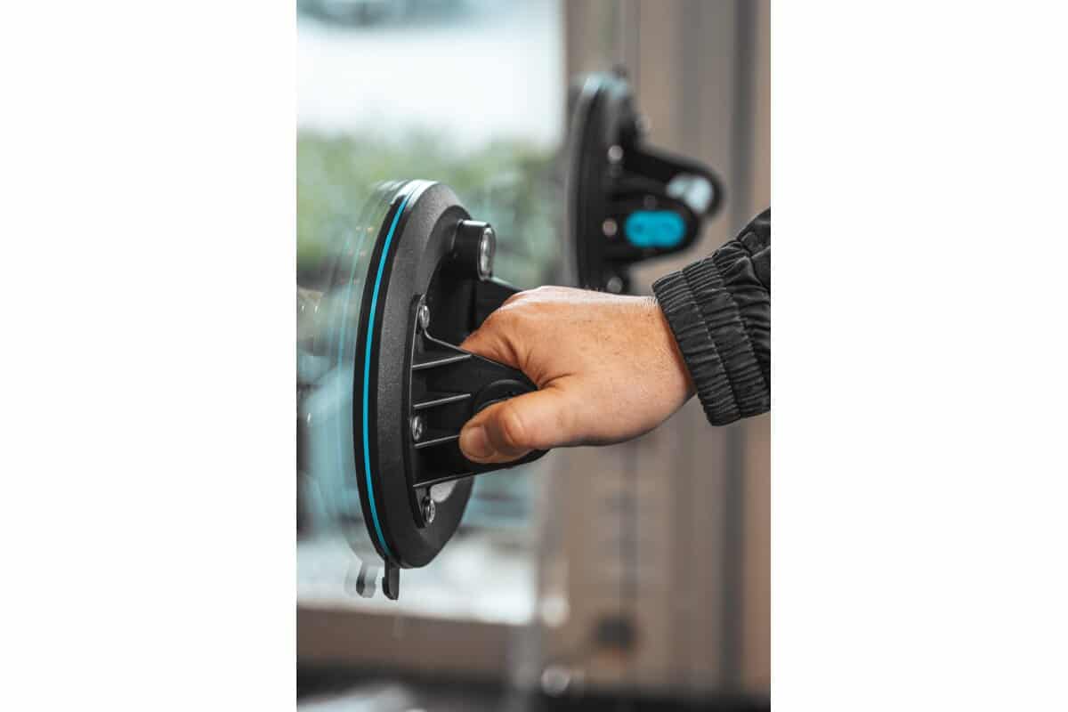 Ventuză pneumatică 200 mm pentru manipulare suprafețe netede, sistem rapid prindere