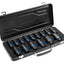 Set 15 chei tubulare de impact 1/2" din CrMo, diverse dimensiuni, cu cutie metalica