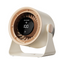 Ventilator de birou și de perete cu viteze reglabile, cu afișaj digital, lumină ambientală, 5 viteze, portabil, crem