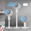 Ventilator oscilant cu telecomandă și temporizator 8H, 5 viteze, oscilație 90°, inălțime reglabilă, ventilator silențios pentru dormitor și birou, alb