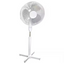 Ventilator cu picior de 16 inch, echipat cu trei palete și o grilă de protecție, 40W, trei trepte de viteză, bază în formă de cruce pentru stabilitate, alb