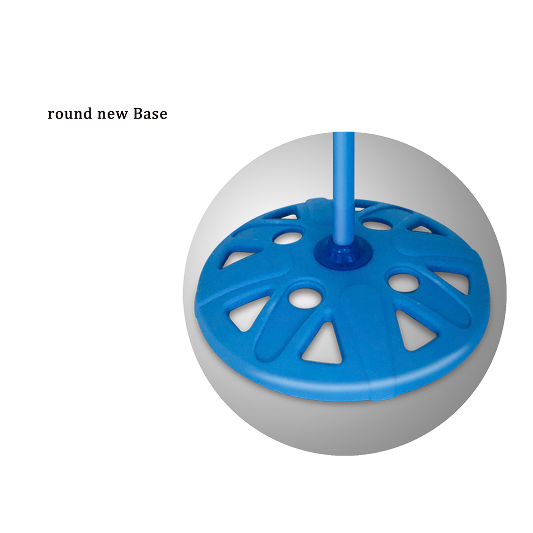 Ventilator cu piedestal de 18 inci, pentru uz casnic sau comercial, motor puternic, bază rotundă stabilă, 3 setări de viteză și un design reglabil pe înălțime, albastru