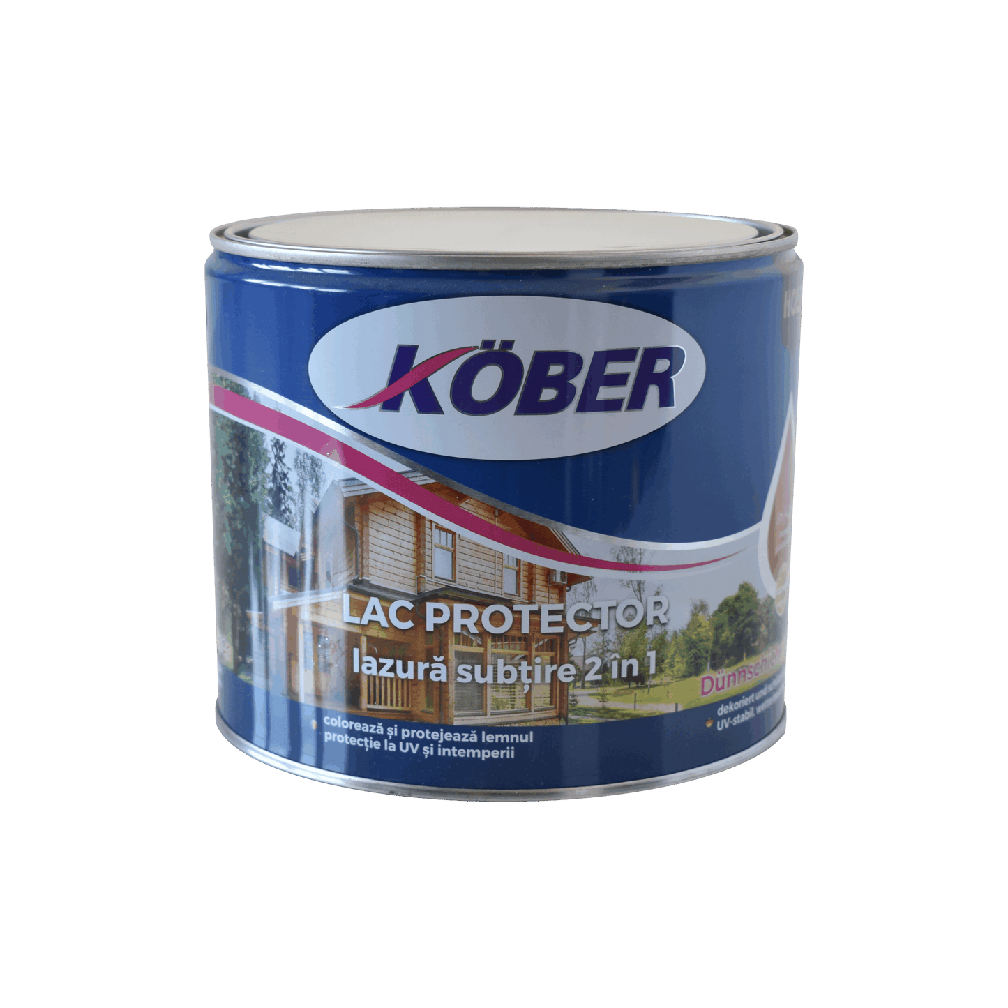 Lac protector lazura subtire 2.5L stejar pentru lemn, protectie UV si intemperii