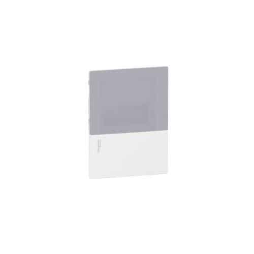 Tablou pentru sigurante incastrat, 6 module, alb, cu usa transparenta
