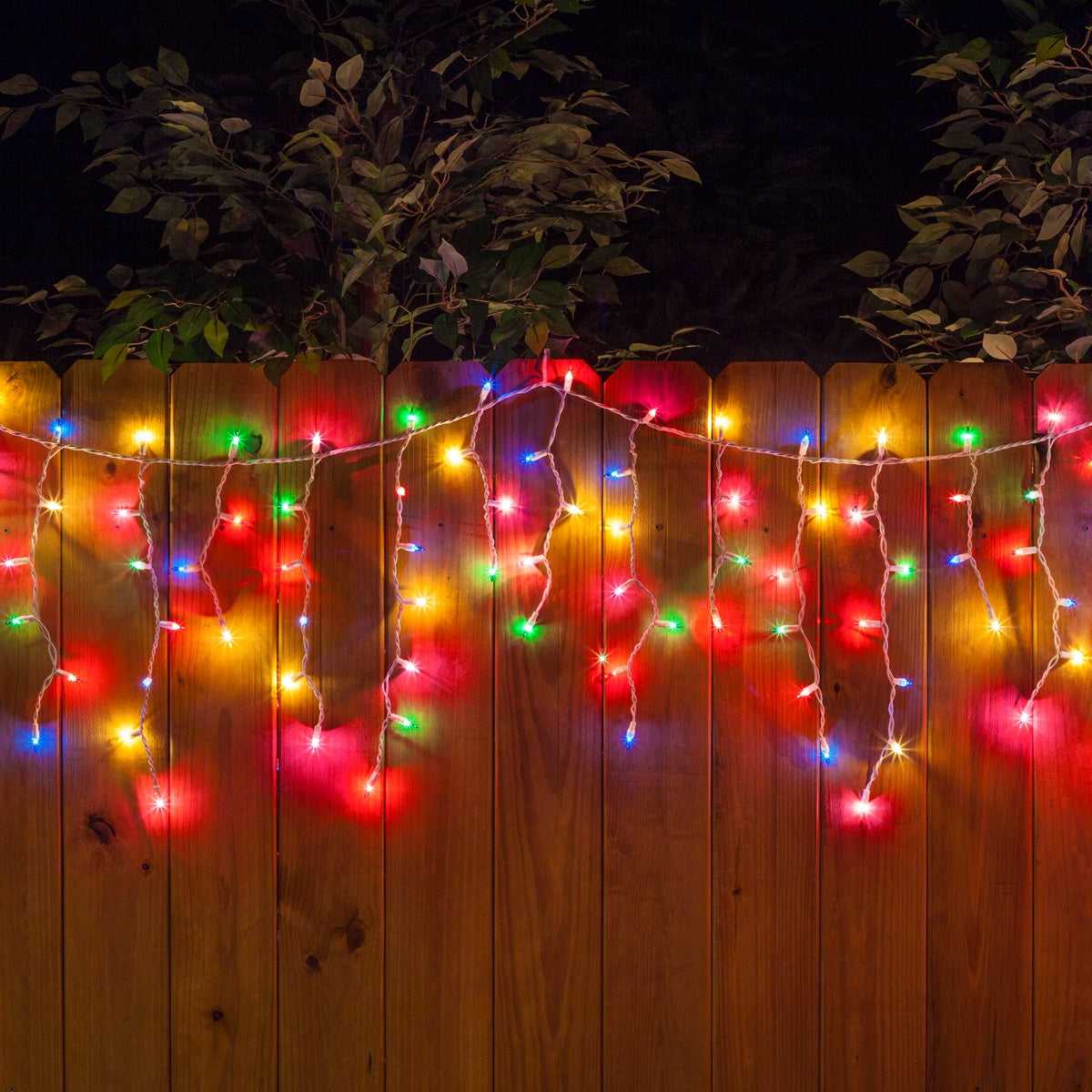 Instalație LED tip țurțuri, 120 LED-uri, 5,5 m, multicoloră – imagine 1