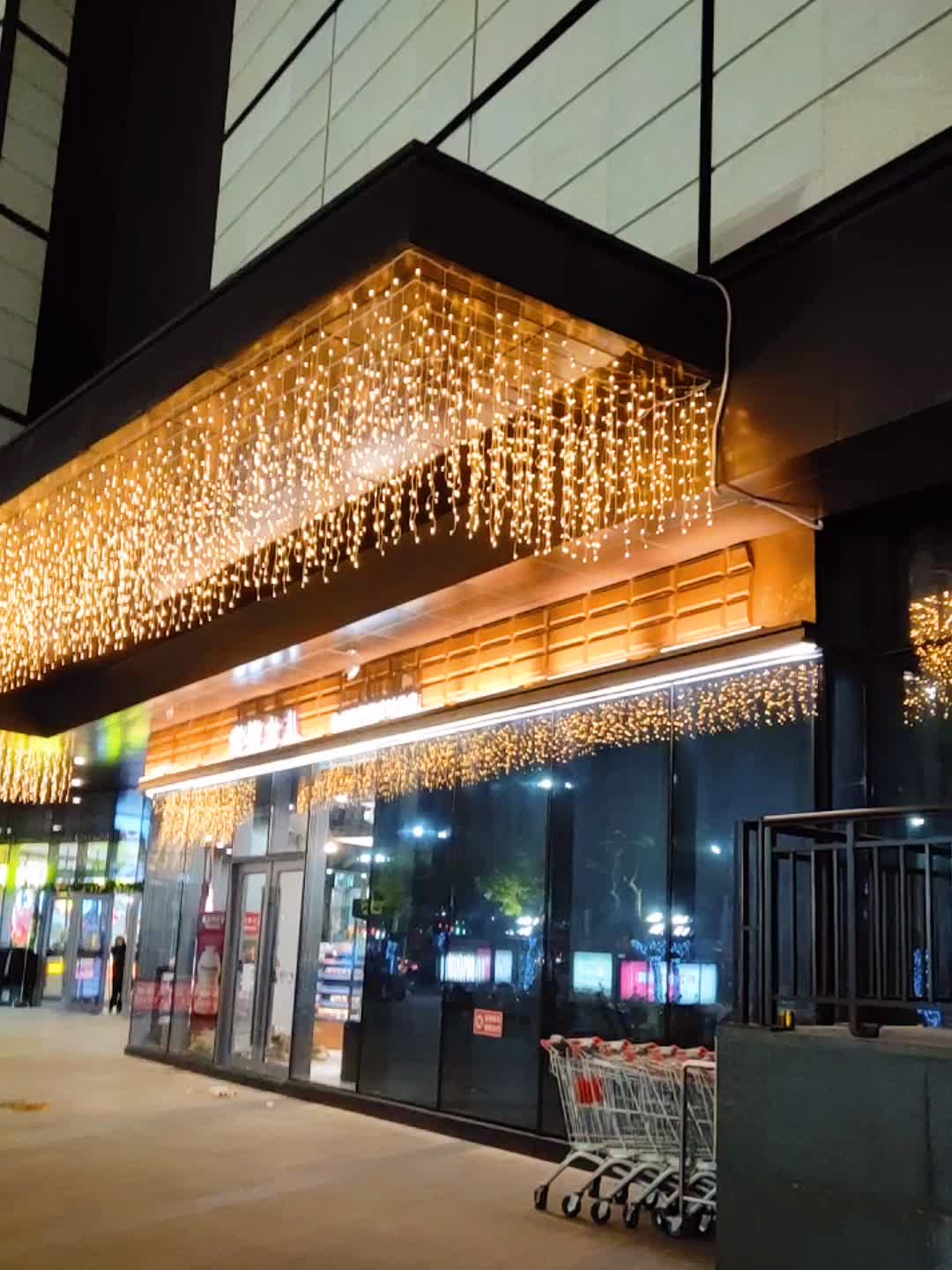 Perdea luminoasă LED, 3 × 1 m, alb cald – imagine 3